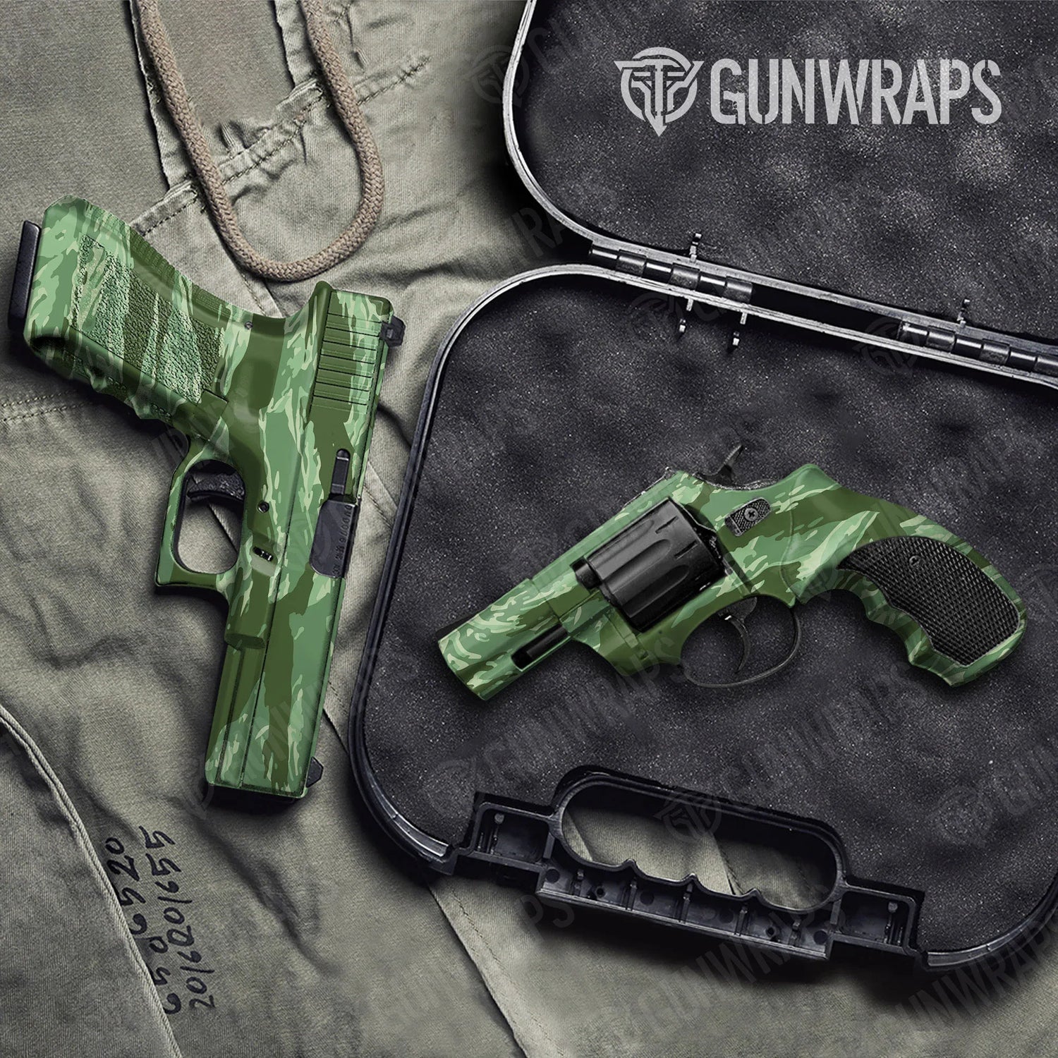 Vietnam Tiger Stripe Pistachio Handgun Gun Skin Vinyl Wraps