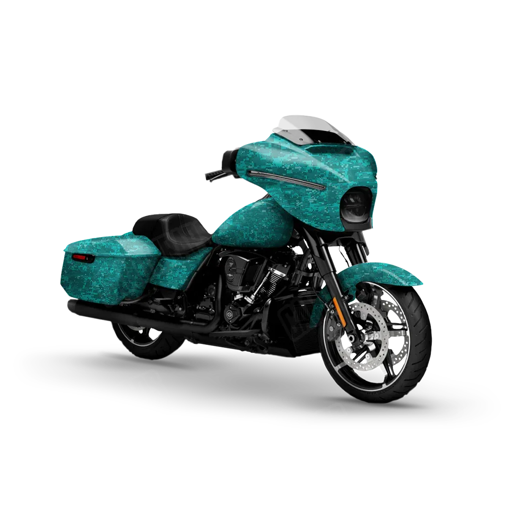 Digital Elite Tiffany Blue Motorcycle Wraps
