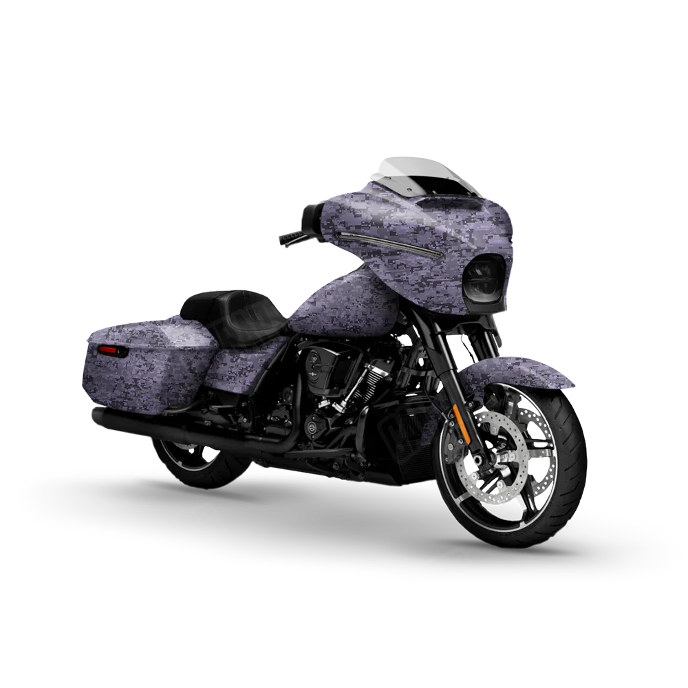 Digital Lilac Motorcycle Wraps
