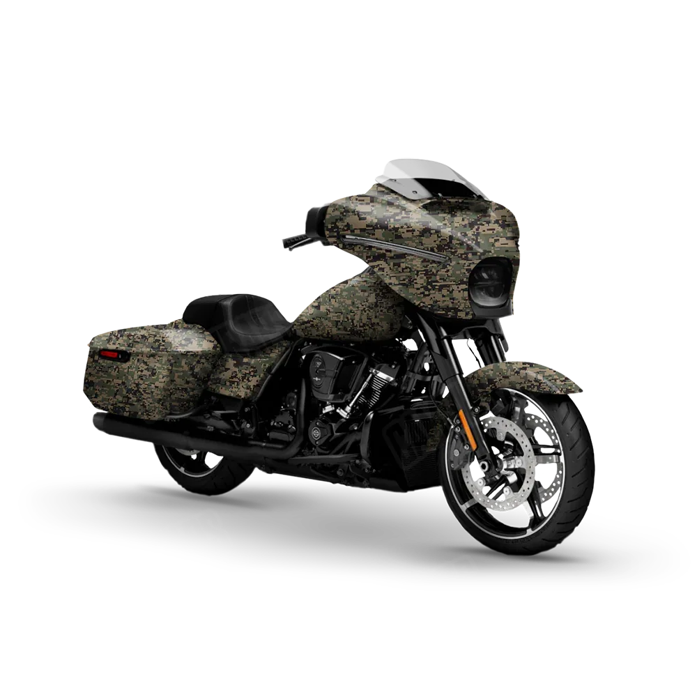 Digital Militant Blood Motorcycle Wraps