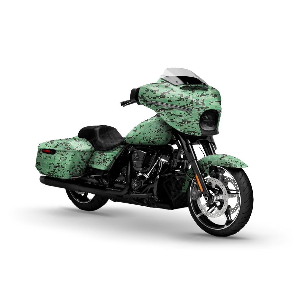 Digital Mint Chocolate Chip Motorcycle Wraps