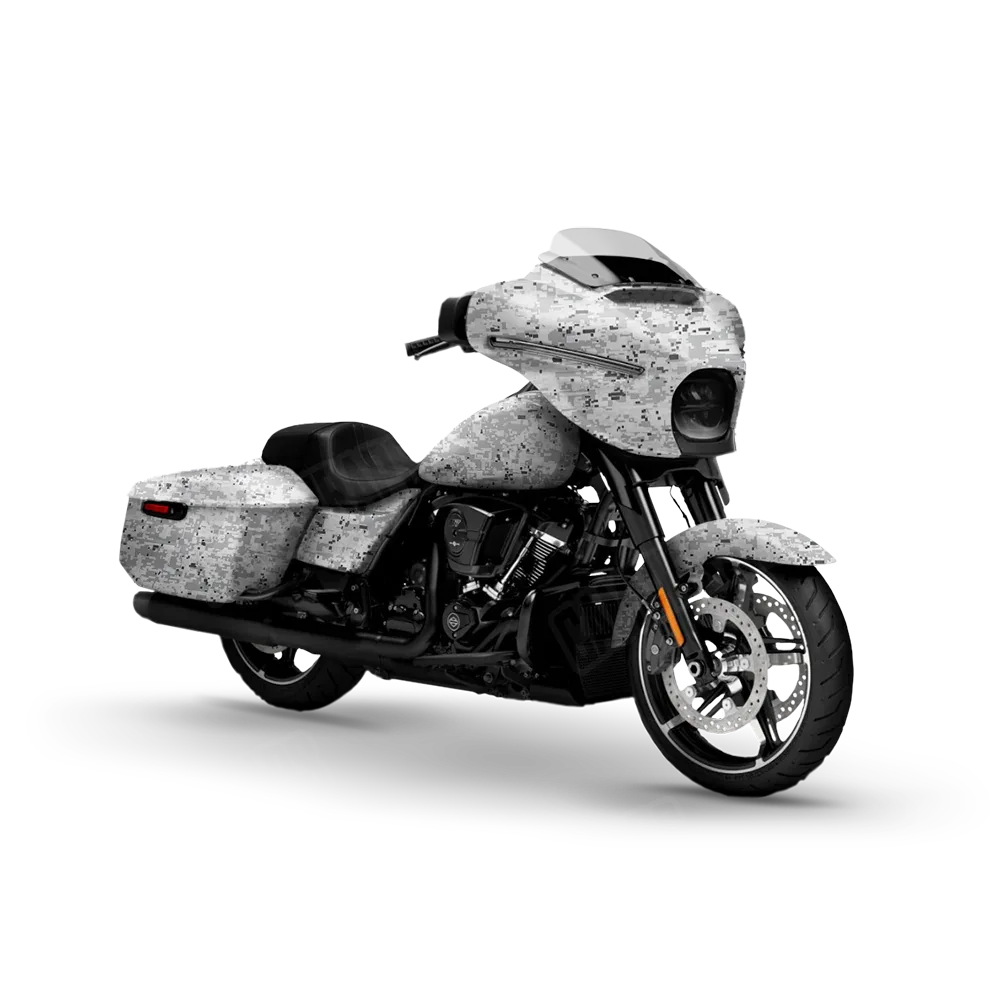 Digital Snow Motorcycle Wraps