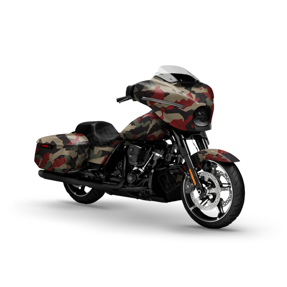 Erratic Militant Red Motorcycle Wraps