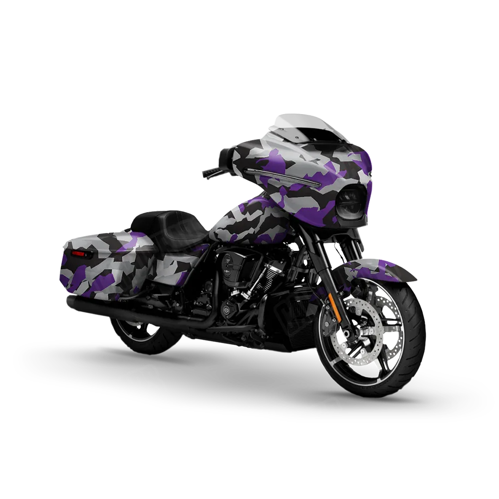 Erratic Purple Tiger Motorcycle Wraps