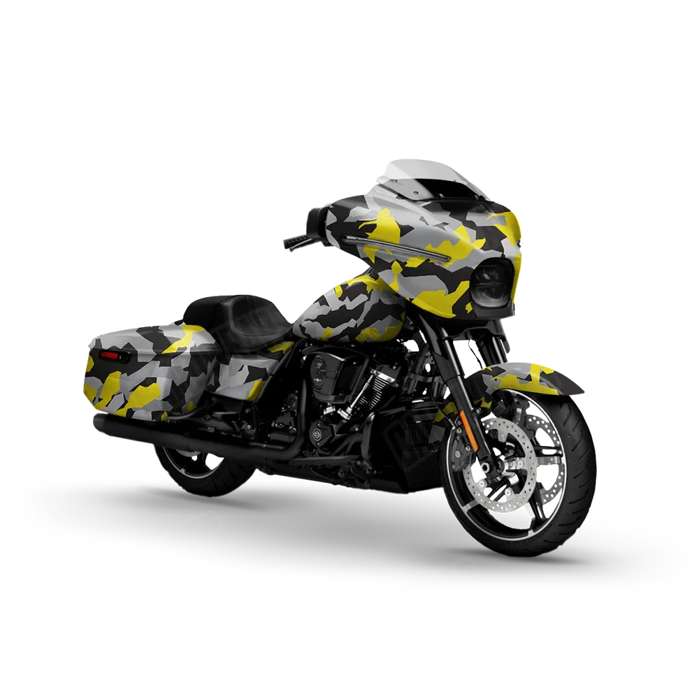 Erratic Yellow Tiger Motorcycle Wraps