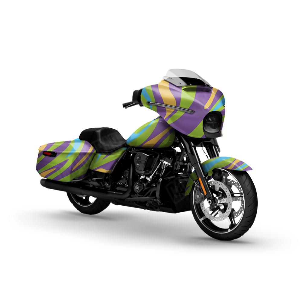 Fun Stripe Carnival Motorcycle Wraps