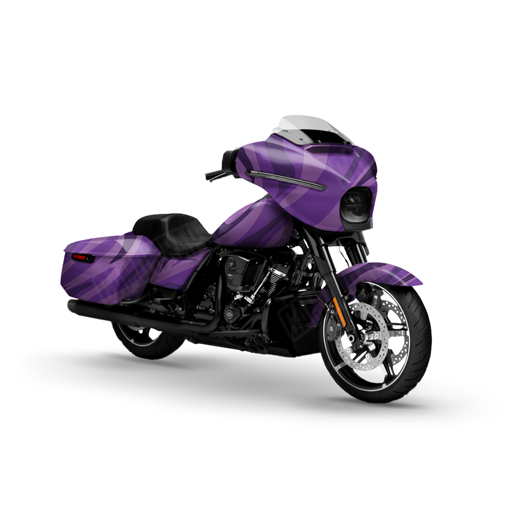 Fun Stripe Elite Purple Motorcycle Wraps