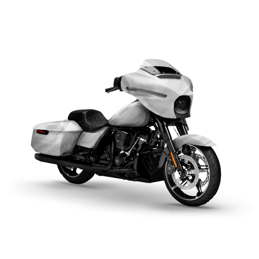 Fun Stripe Elite White Motorcycle Wraps