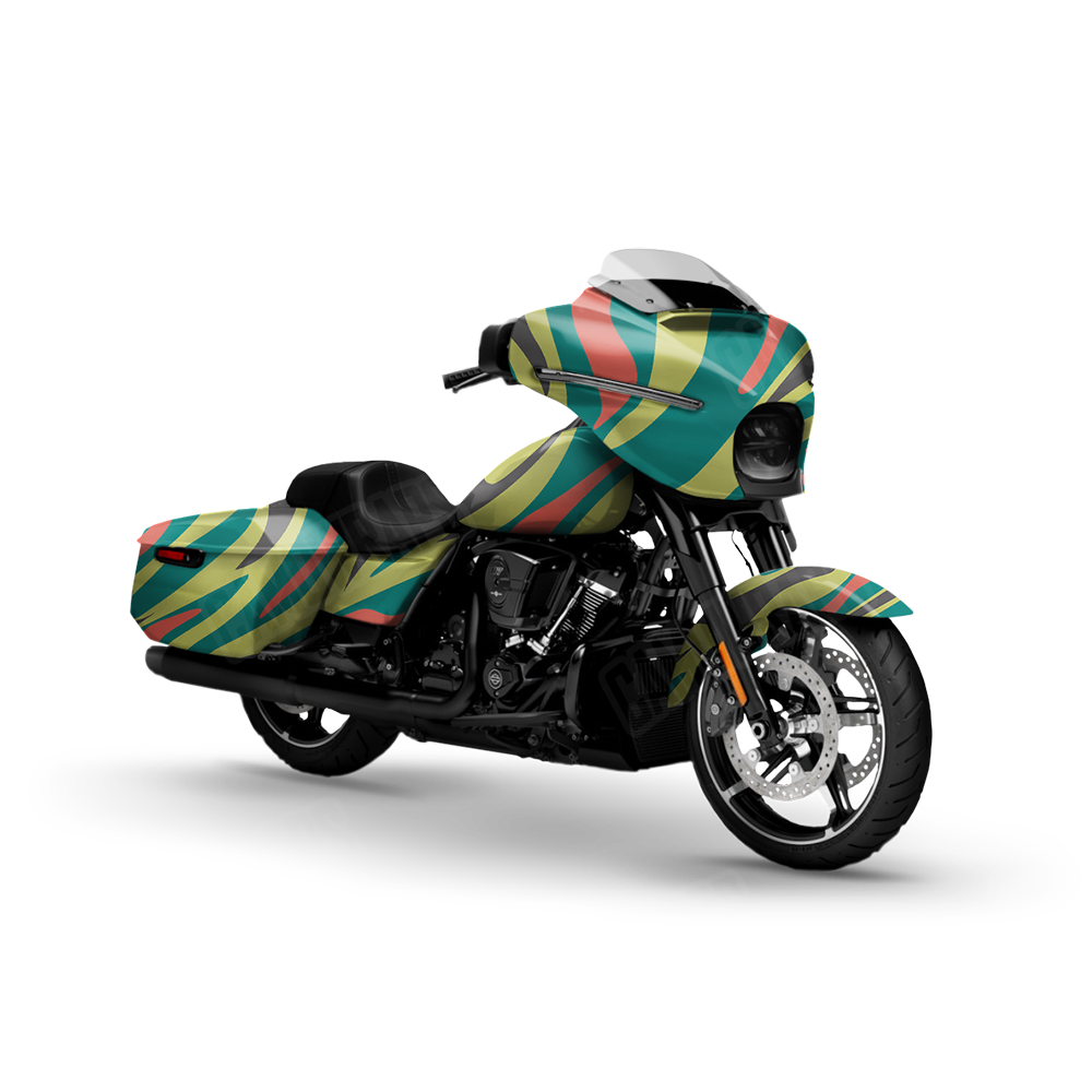 Fun Stripe Fiesta Motorcycle Wraps