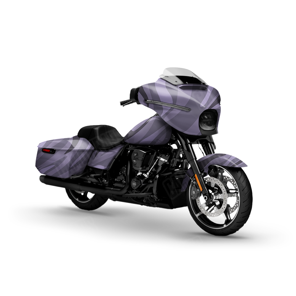 Fun Stripe Lilac Motorcycle Wraps