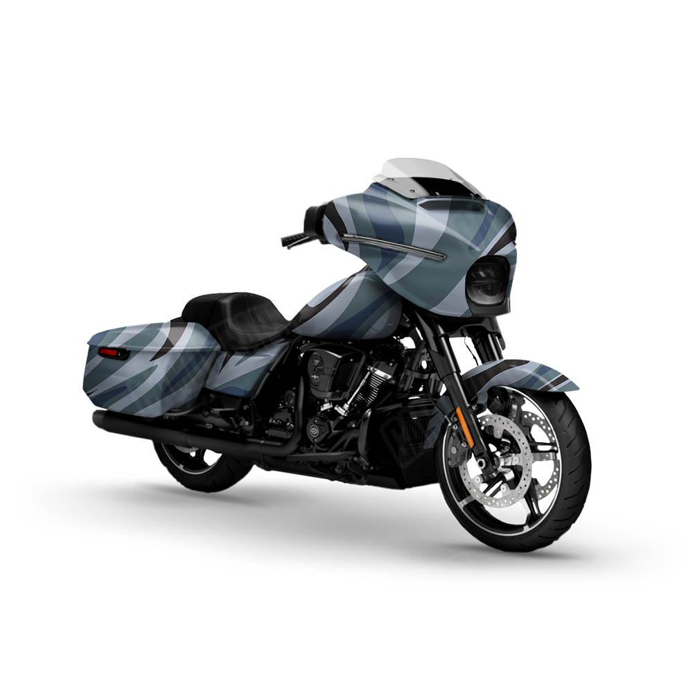 Fun Stripe Navy Motorcycle Wraps