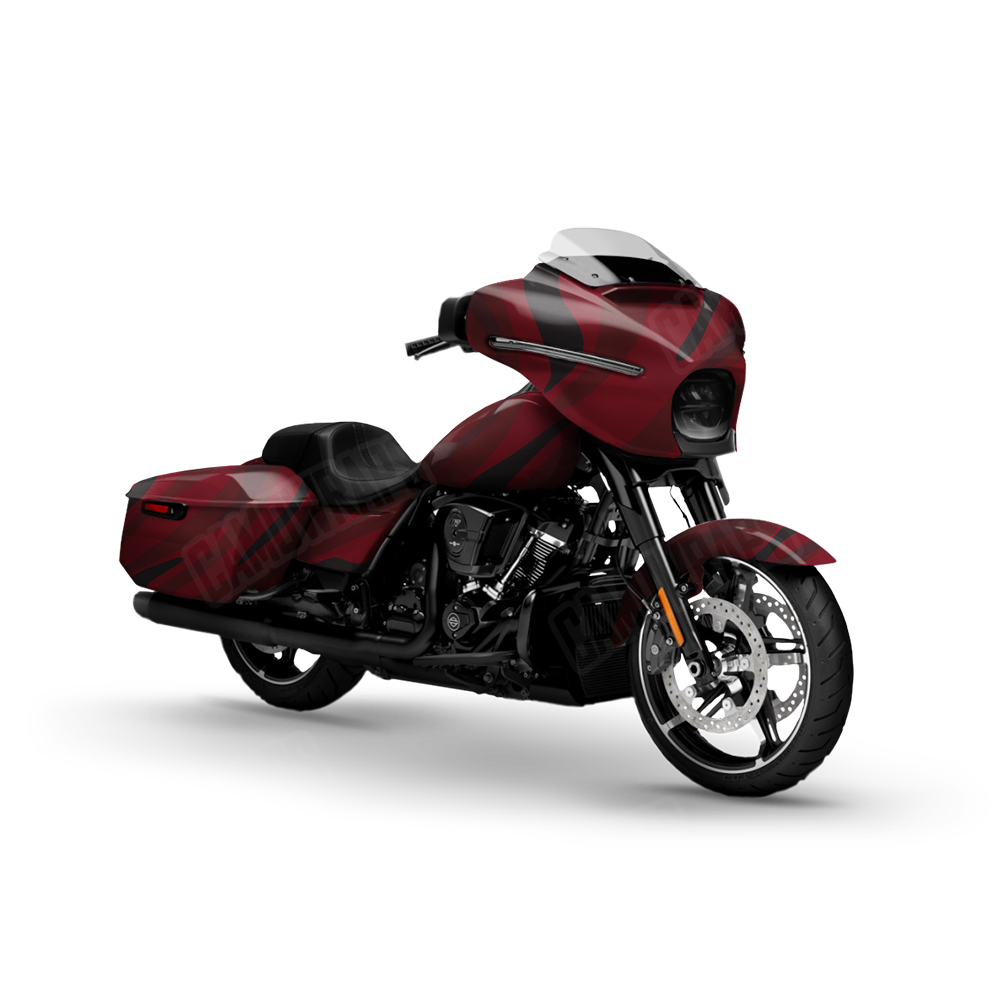 Fun Stripe Vampire Red Motorcycle Wraps