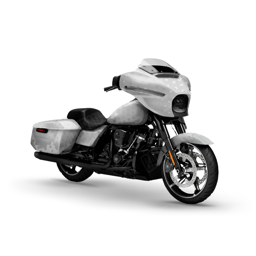 Halftone Splatter Elite White Motorcycle Wraps