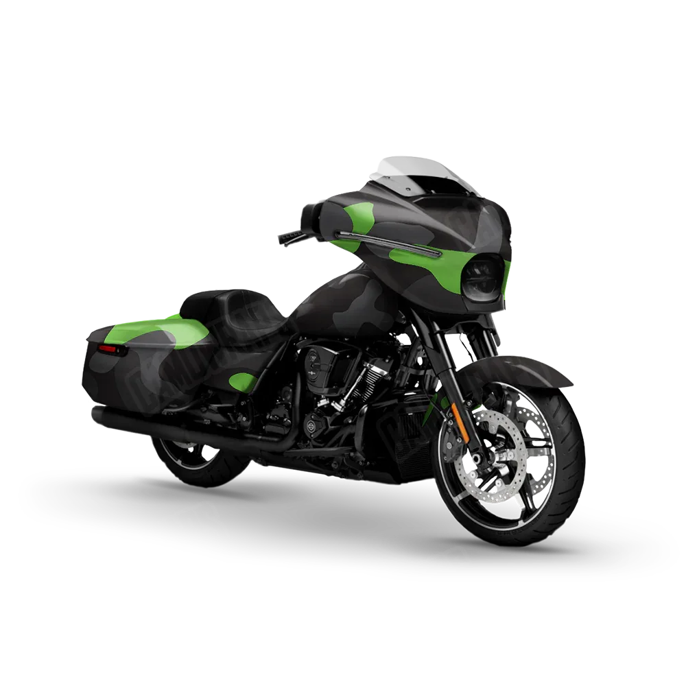 Classic Metro Green Motorcycle Wraps