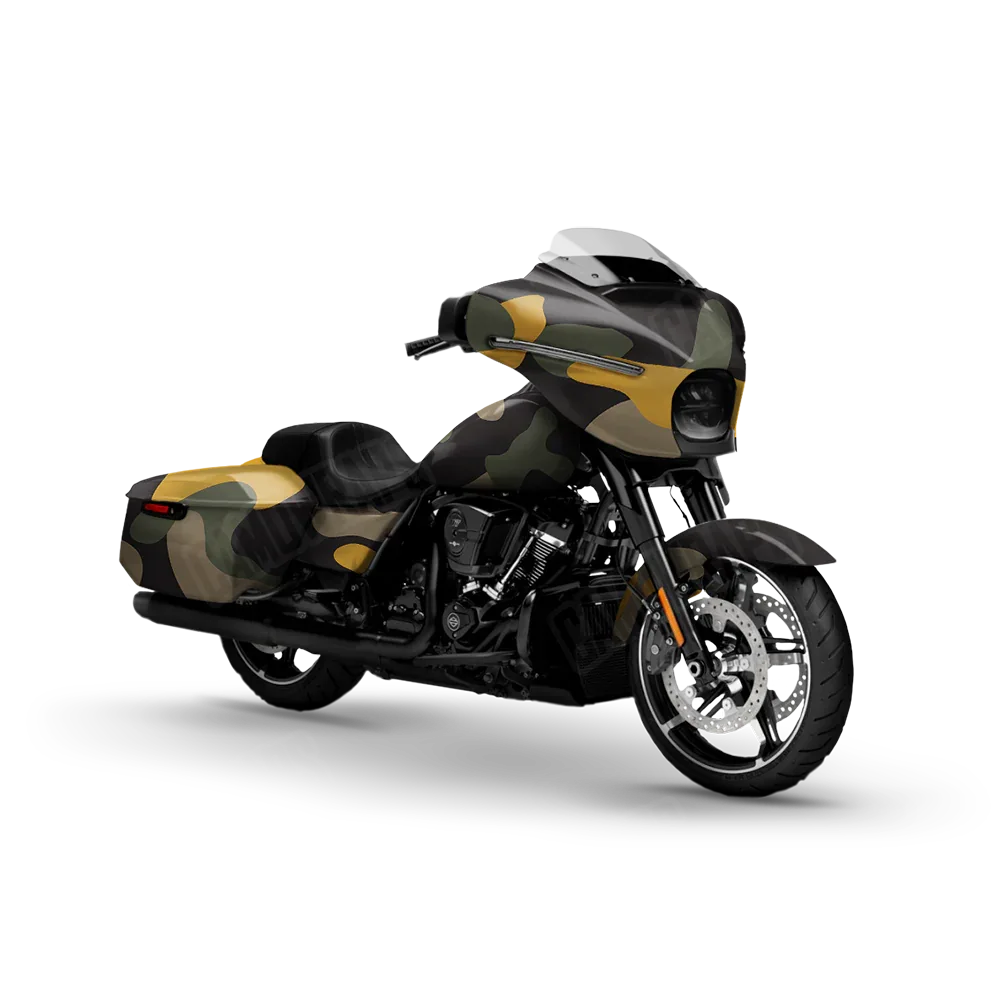 Classic Militant Yellow Motorcycle Wraps