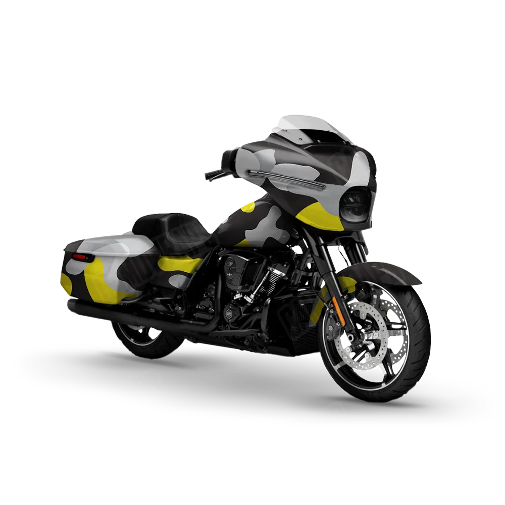Classic Yellow Tiger Motorcycle Wraps