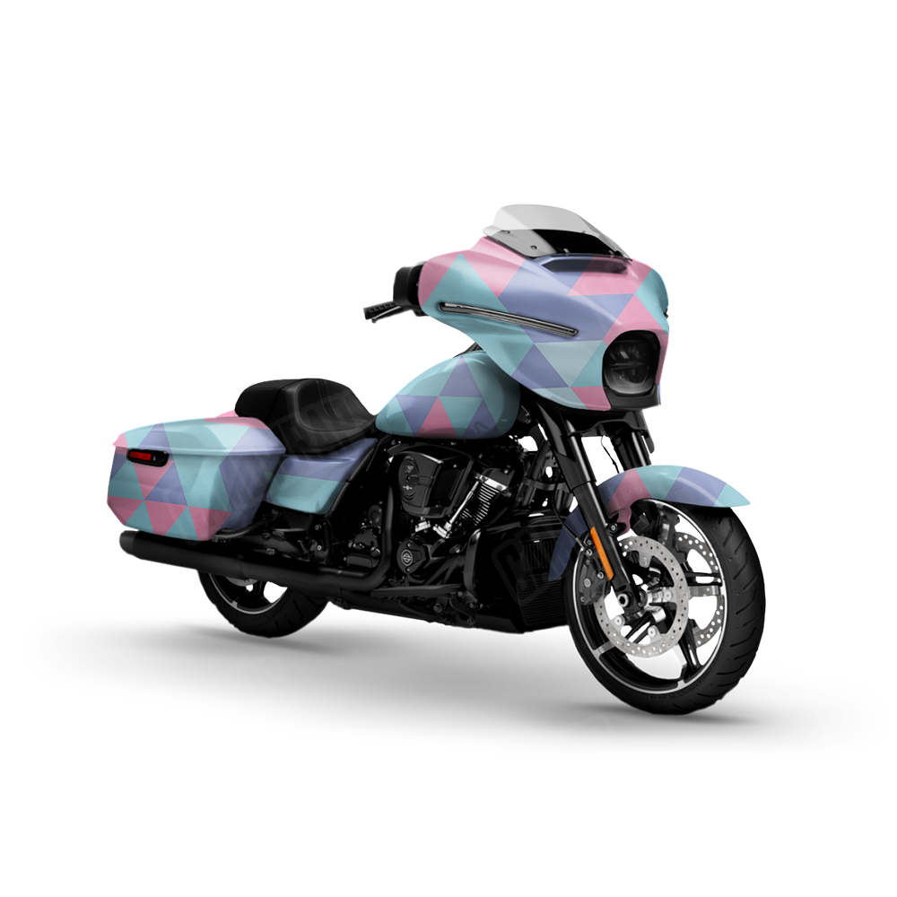 Triangle Cotton Candy Motorcycle Wraps