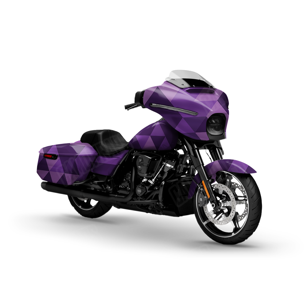 Triangle Elite Purple Motorcycle Wraps