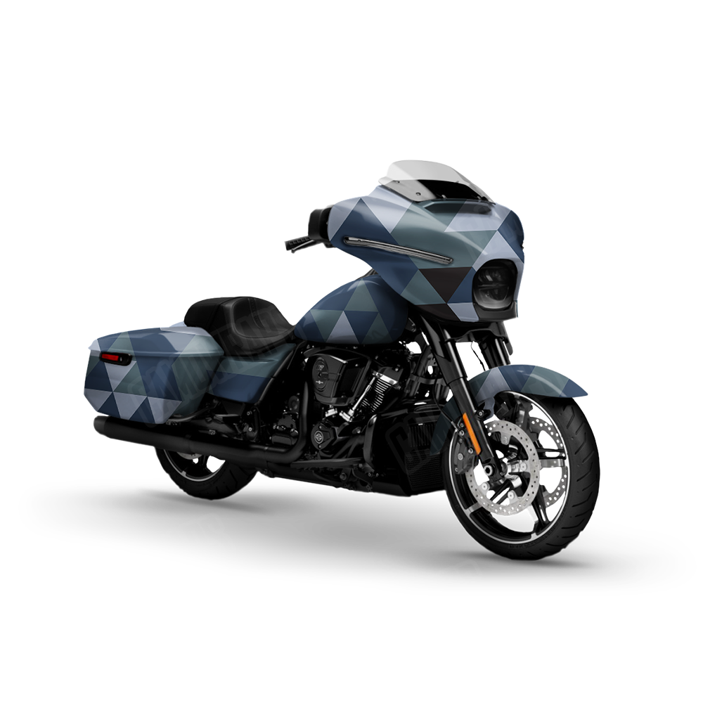 Triangle Navy Motorcycle Wraps