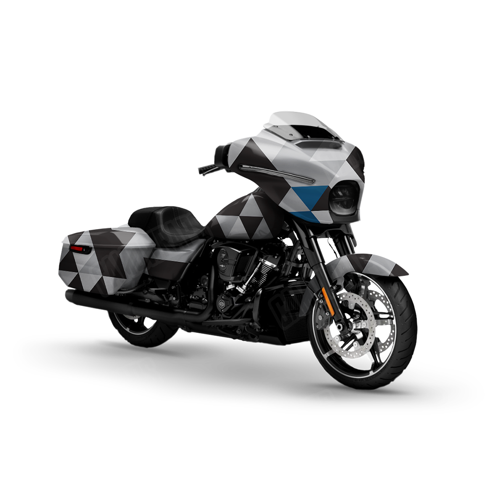 Triangle Urban Blue Motorcycle Wraps