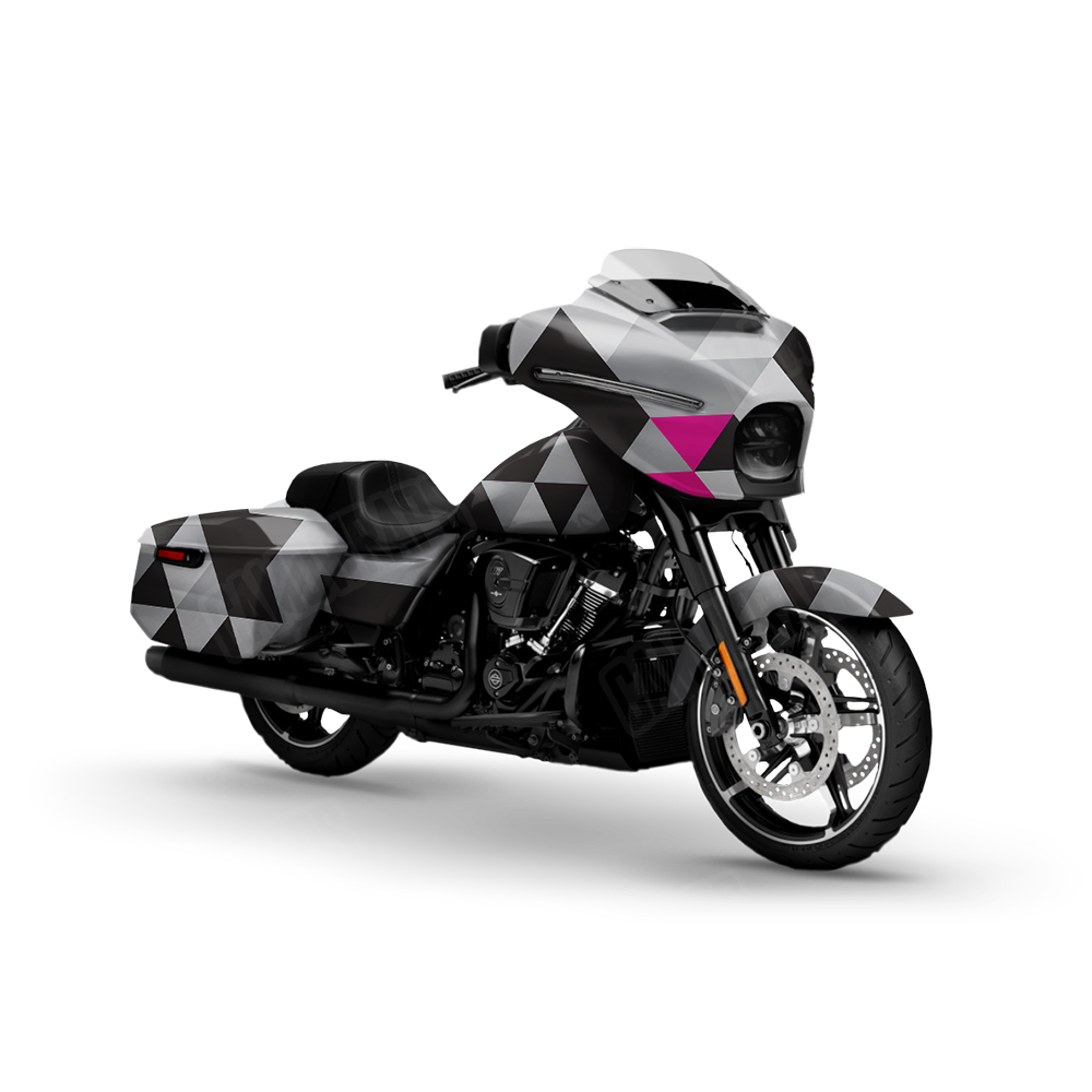 Triangle Urban Magenta Motorcycle Wraps