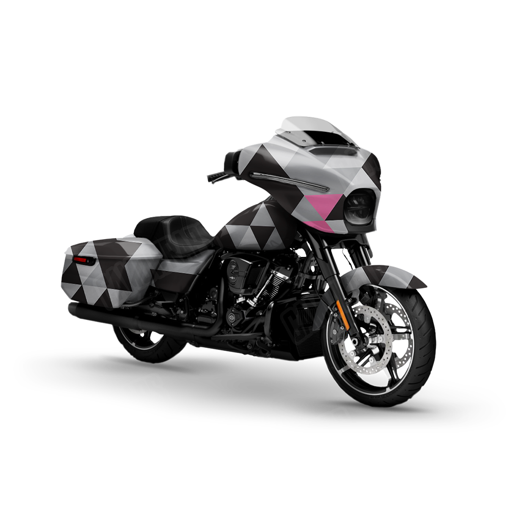 Triangle Urban Pink Motorcycle Wraps