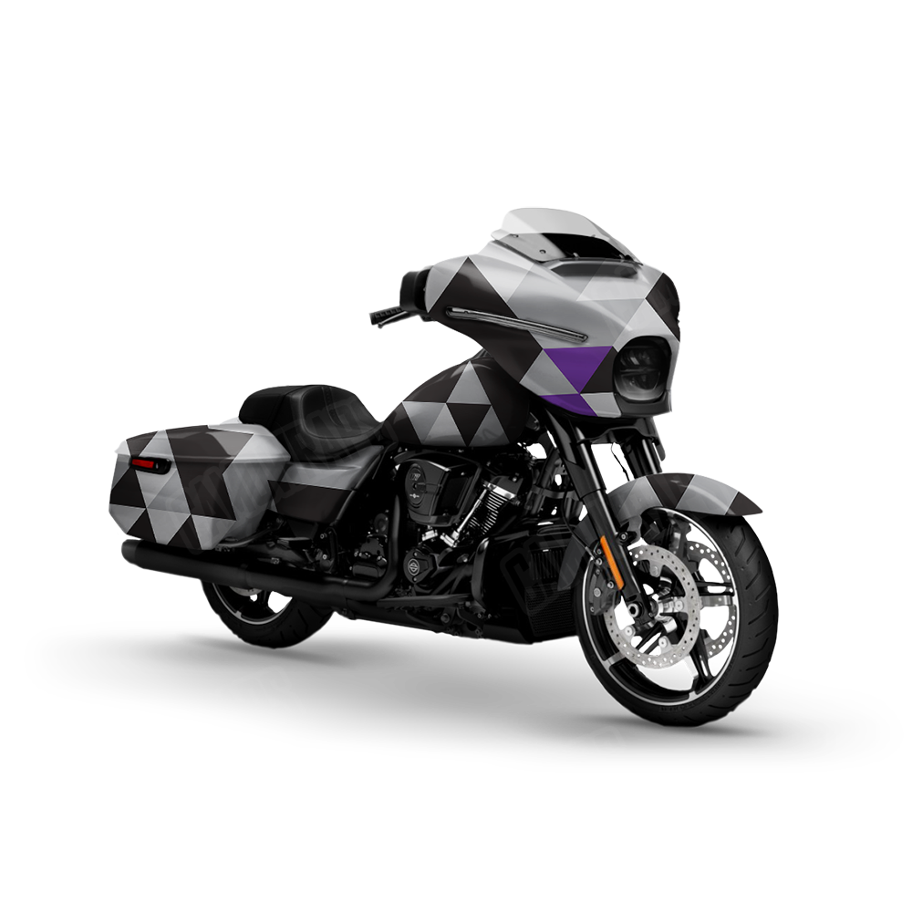 Triangle Urban Purple Motorcycle Wraps