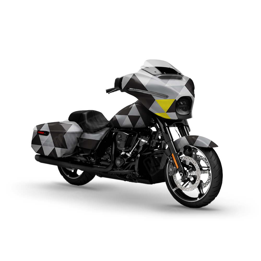 Triangle Urban Yellow Motorcycle Wraps