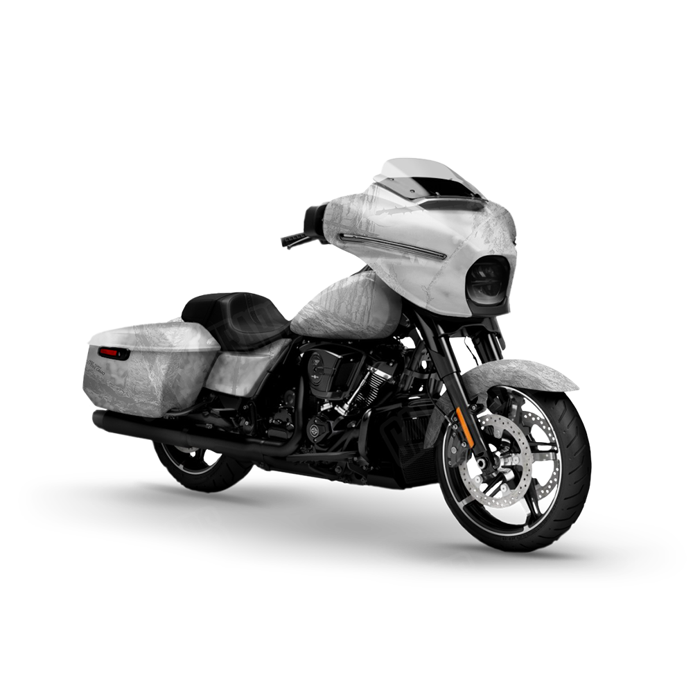 Just Hunt Deceptive Camo Whitened Motorcycle Wraps