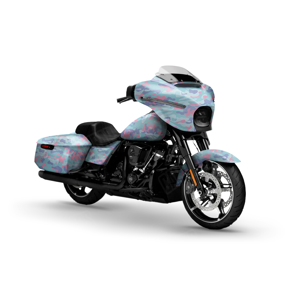 Classic Cotton Candy Motorcycle Wraps