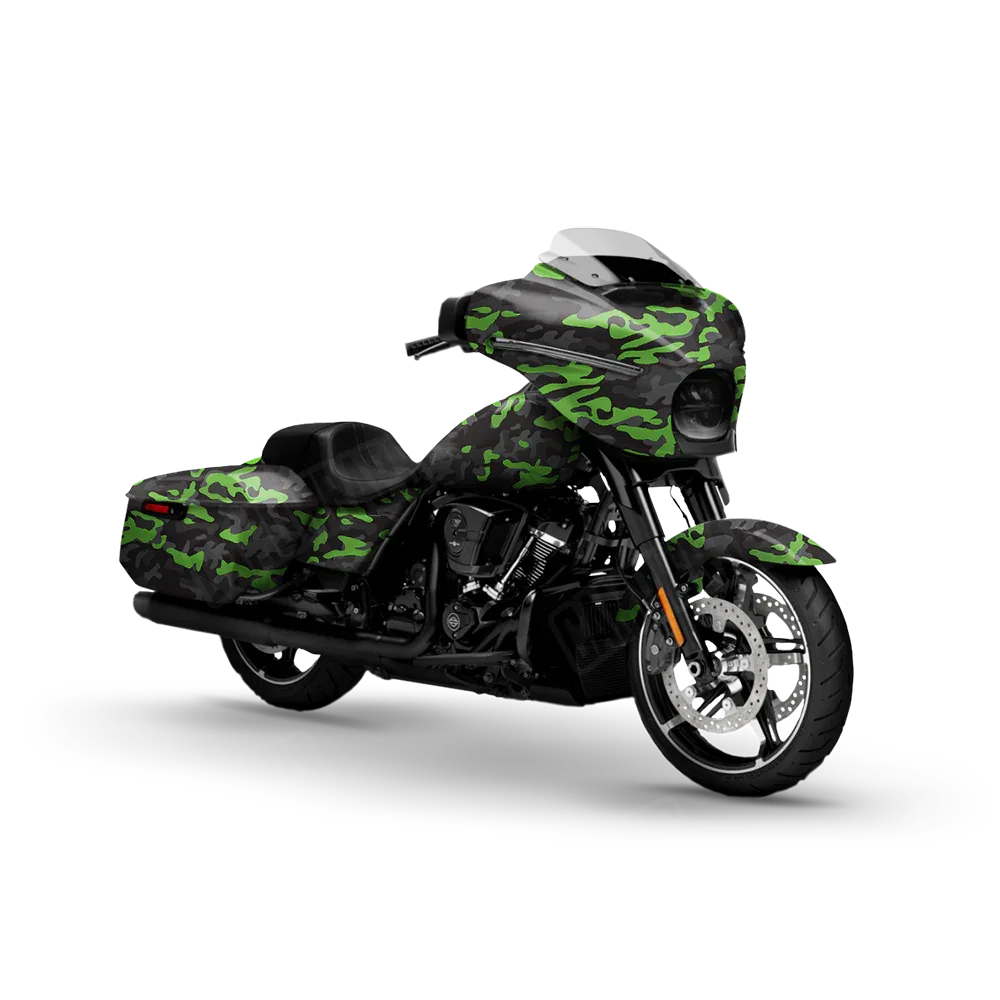 Classic Metro Green Motorcycle Wraps