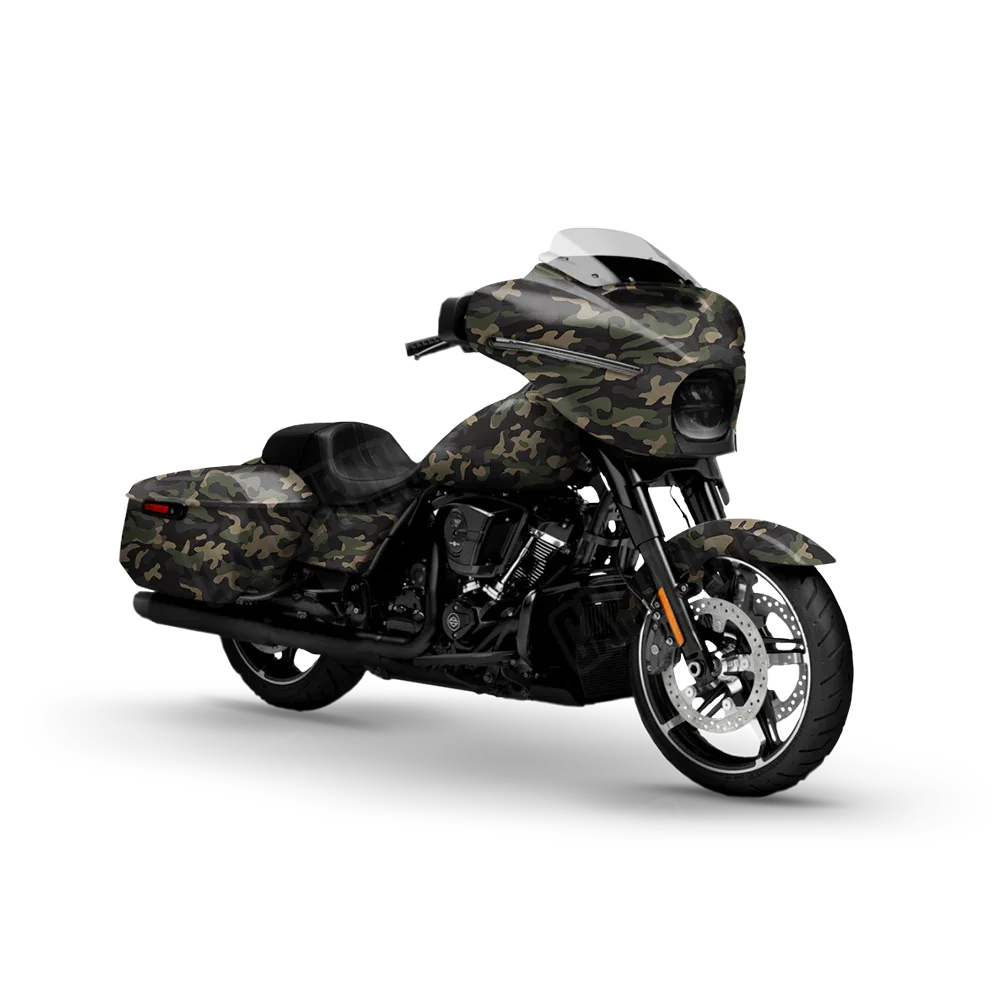 Classic Militant Charcoal Motorcycle Wraps