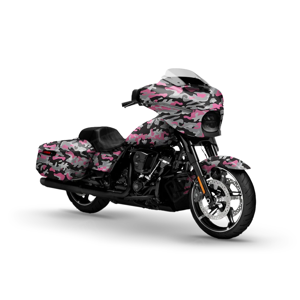 Classic Pink Tiger Motorcycle Wraps