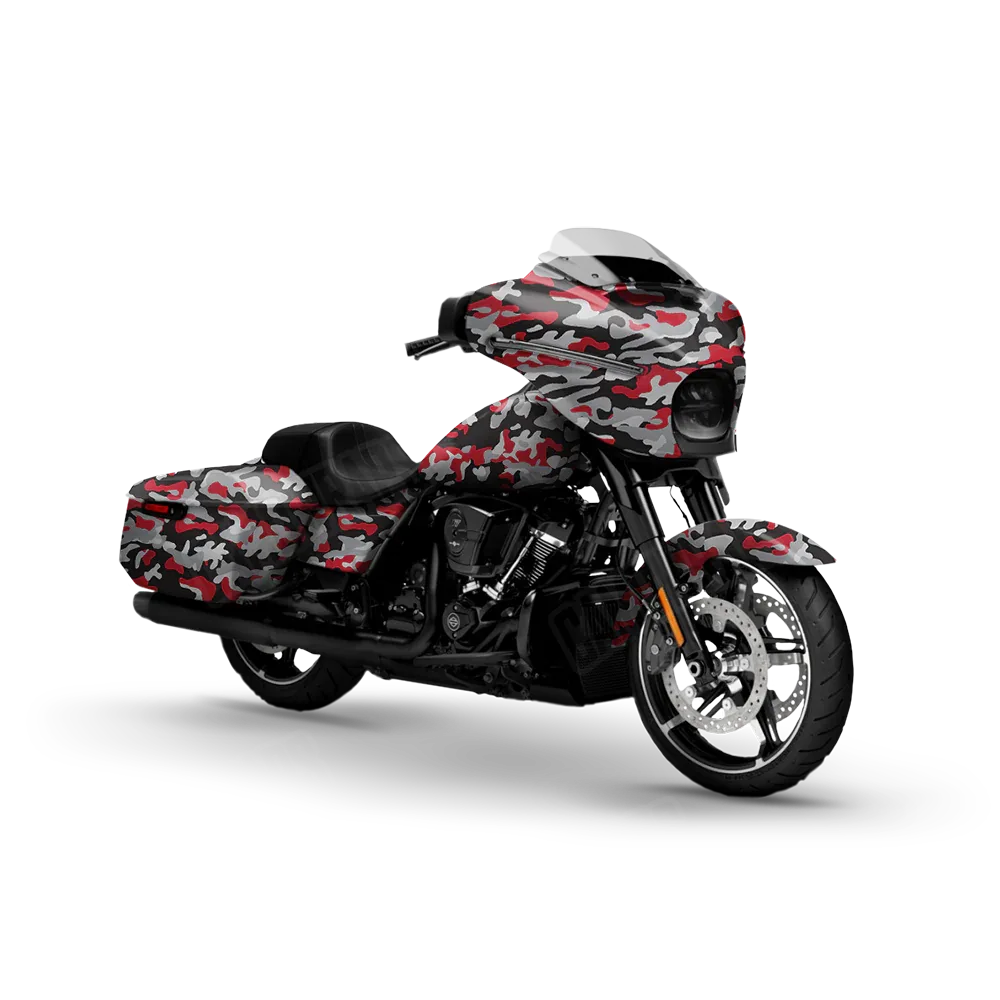 Classic Red Tiger Motorcycle Wraps