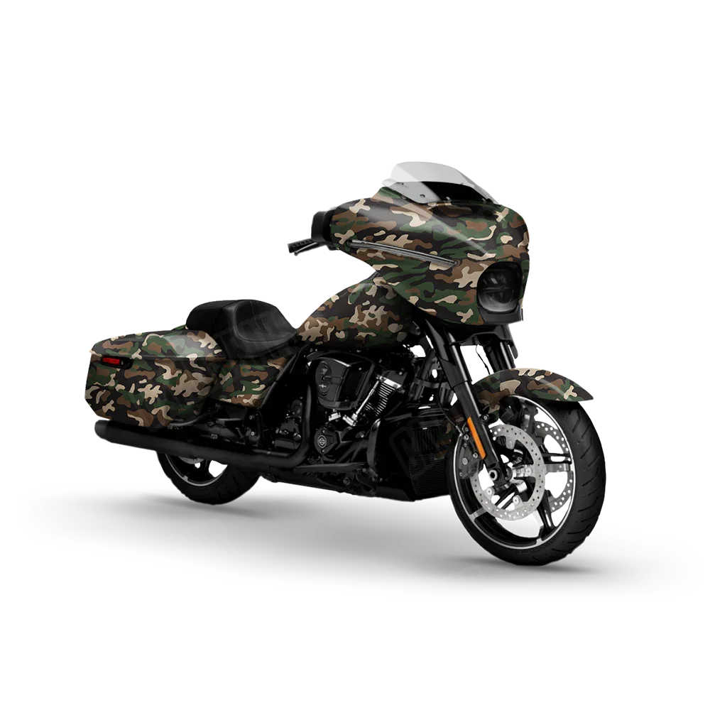 Classic Woodland Motorcycle Wraps