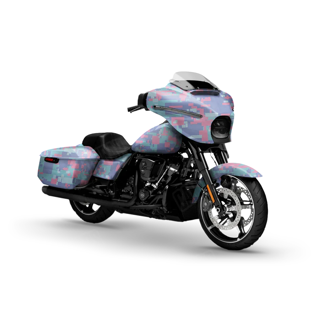 Digital Cotton Candy Motorcycle Wraps