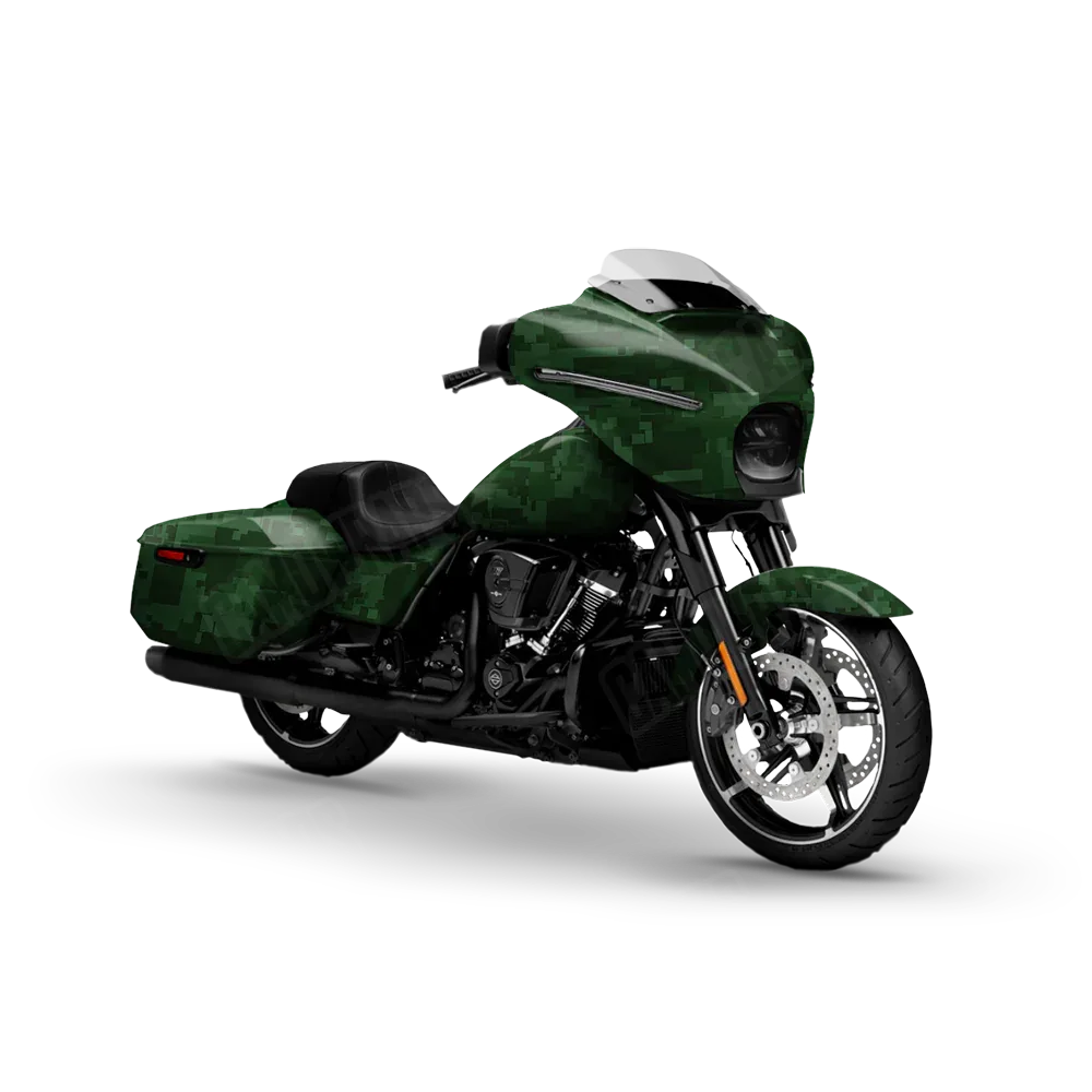 Digital Elite Green Motorcycle Wraps