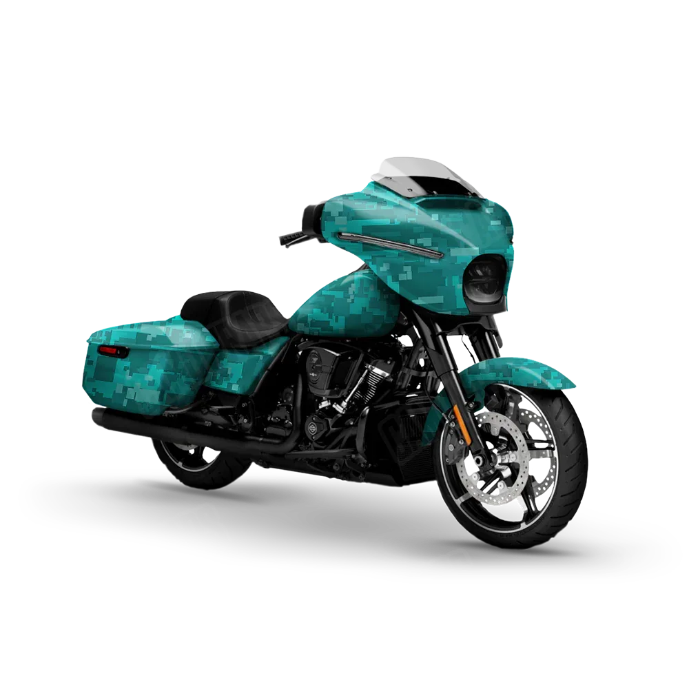 Digital Elite Tiffany Blue Motorcycle Wraps