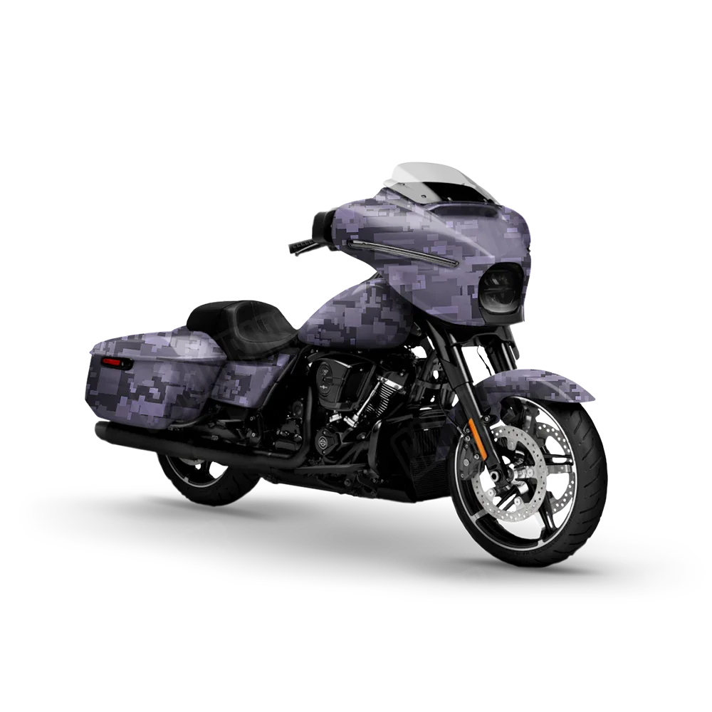 Digital Lilac Motorcycle Wraps