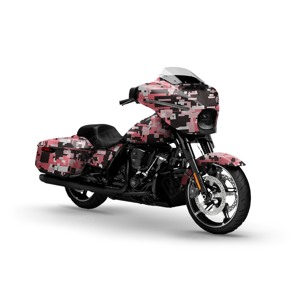 Digital Pink Motorcycle Wraps
