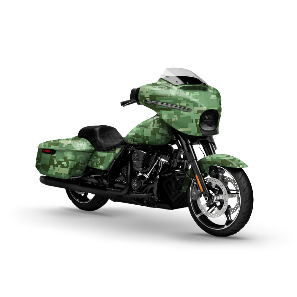 Digital Pistachio Motorcycle Wraps