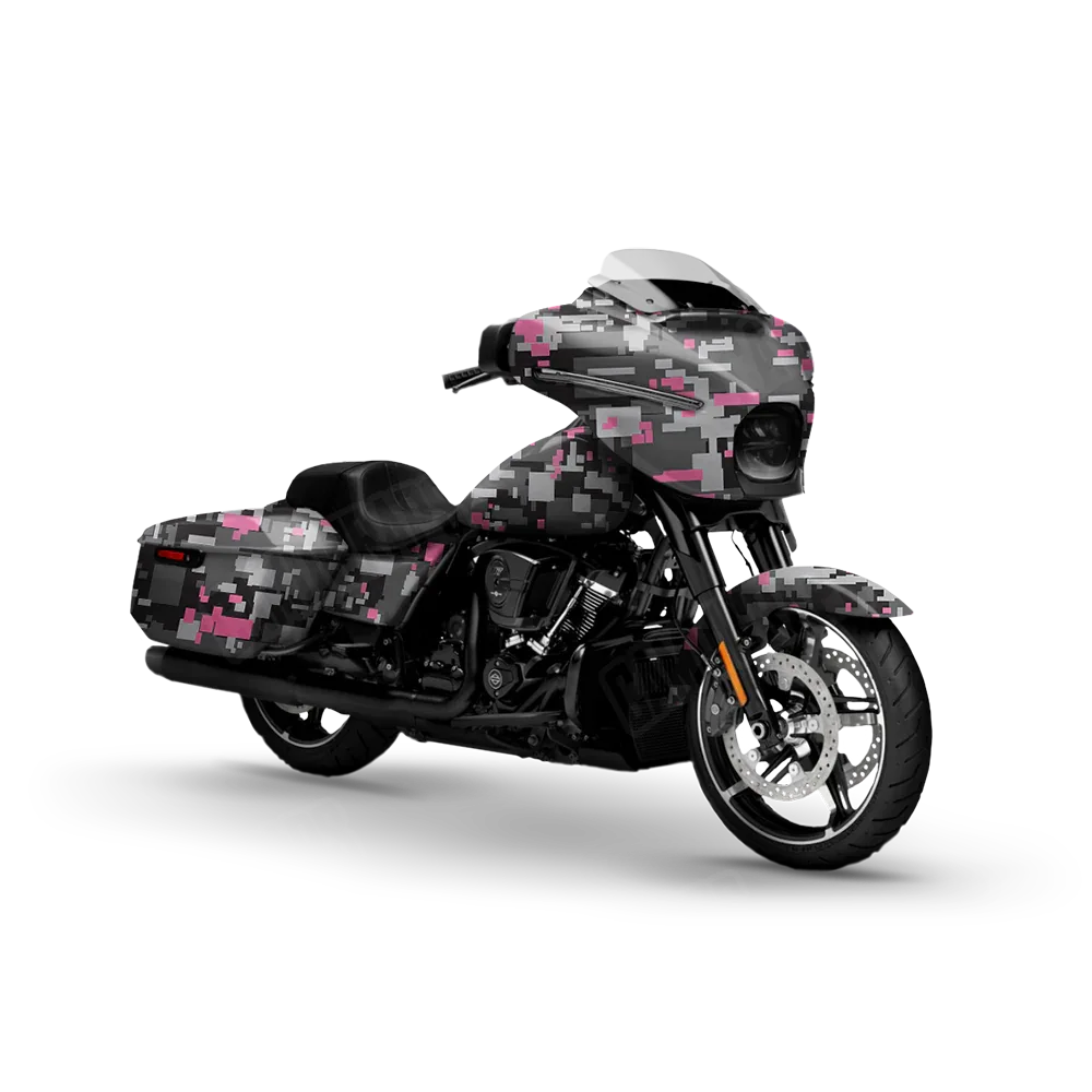 Digital Urban Pink Motorcycle Wraps