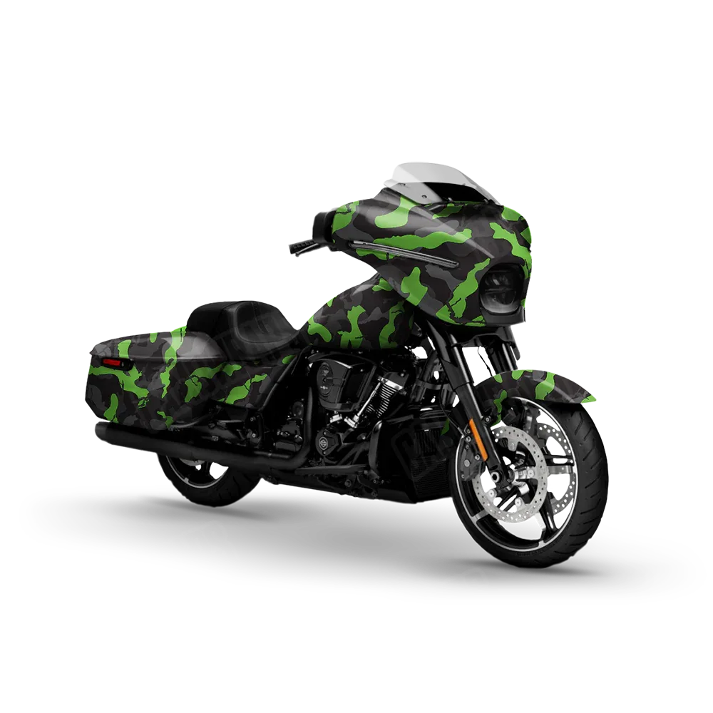 Ragged Metro Green Motorcycle Wraps