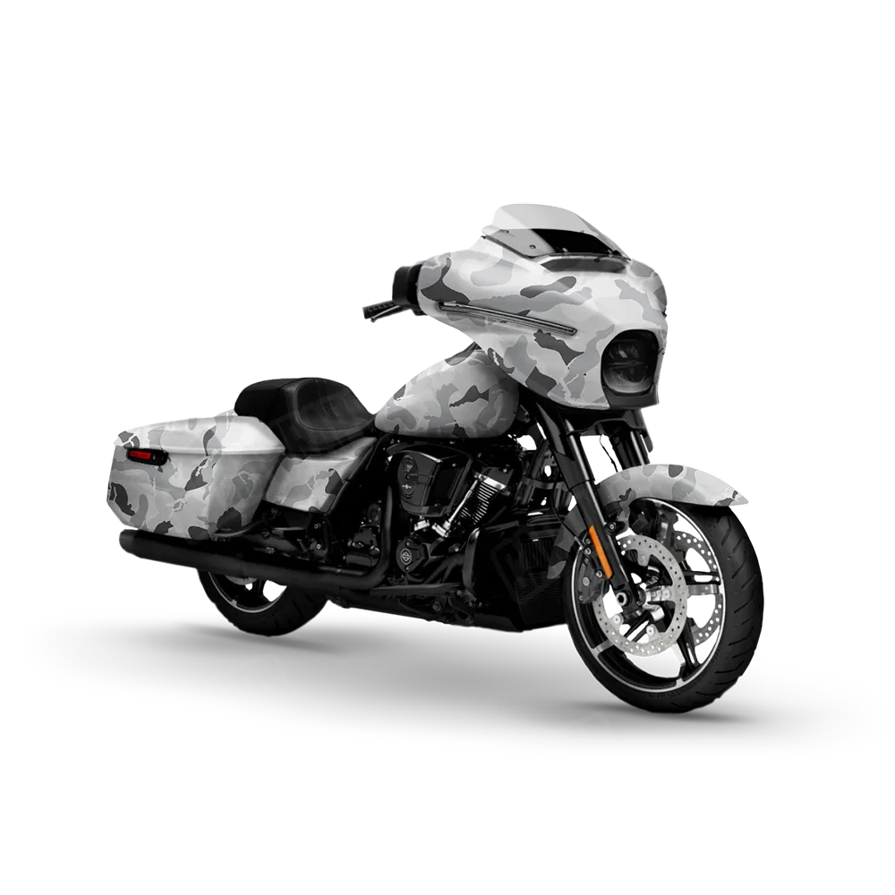 Ragged Snow Motorcycle Wraps