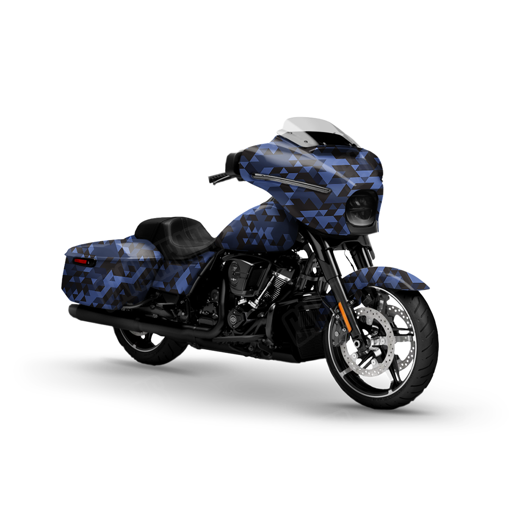 Triangle Blue Midnight Motorcycle Wraps