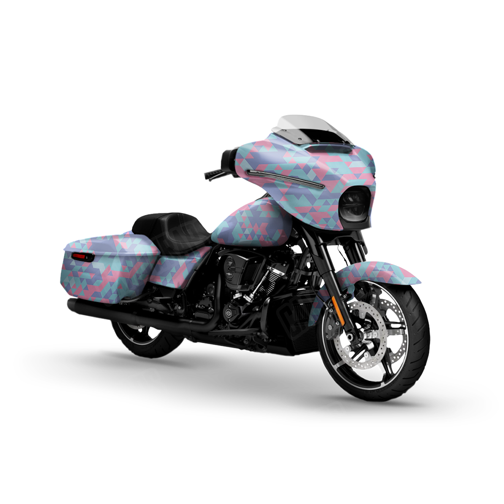 Triangle Cotton Candy Motorcycle Wraps