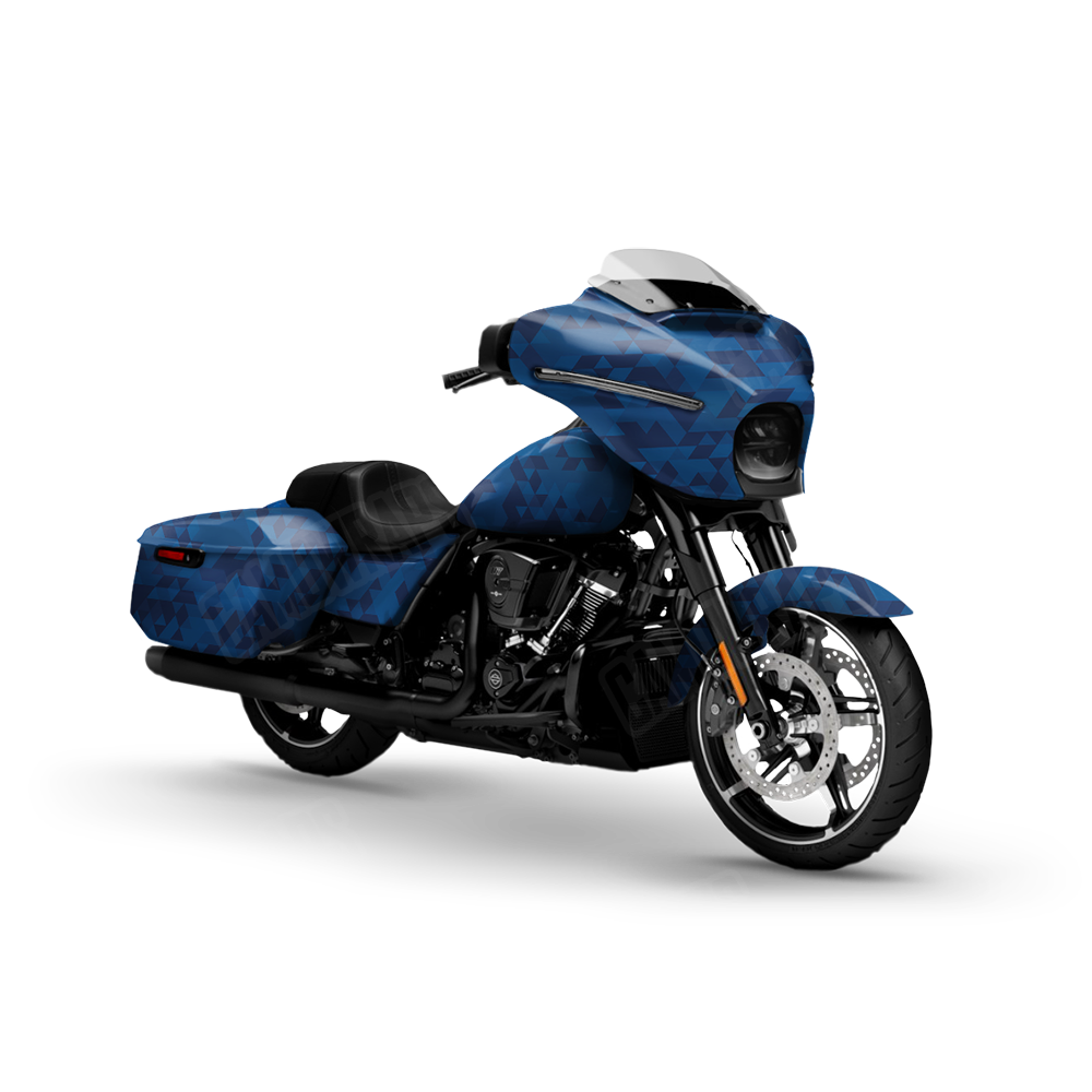 Triangle Elite Blue Motorcycle Wraps