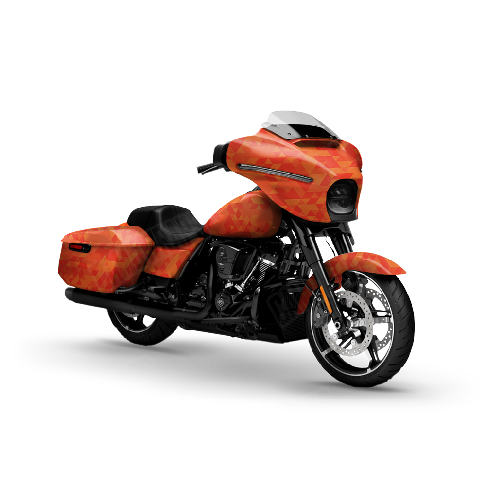 Triangle Elite Orange Motorcycle Wraps