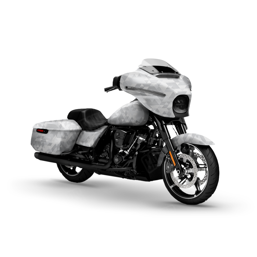 Triangle Elite White Motorcycle Wraps