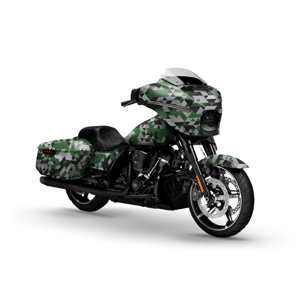 Triangle Green Tiger Motorcycle Wraps